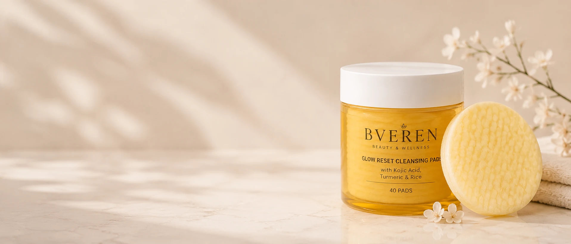 Experience the BVEREN Glow Reset Cleansing Pads difference.