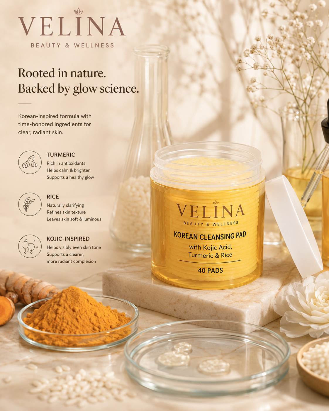 VELINA Glow Reset Cleansing Pads