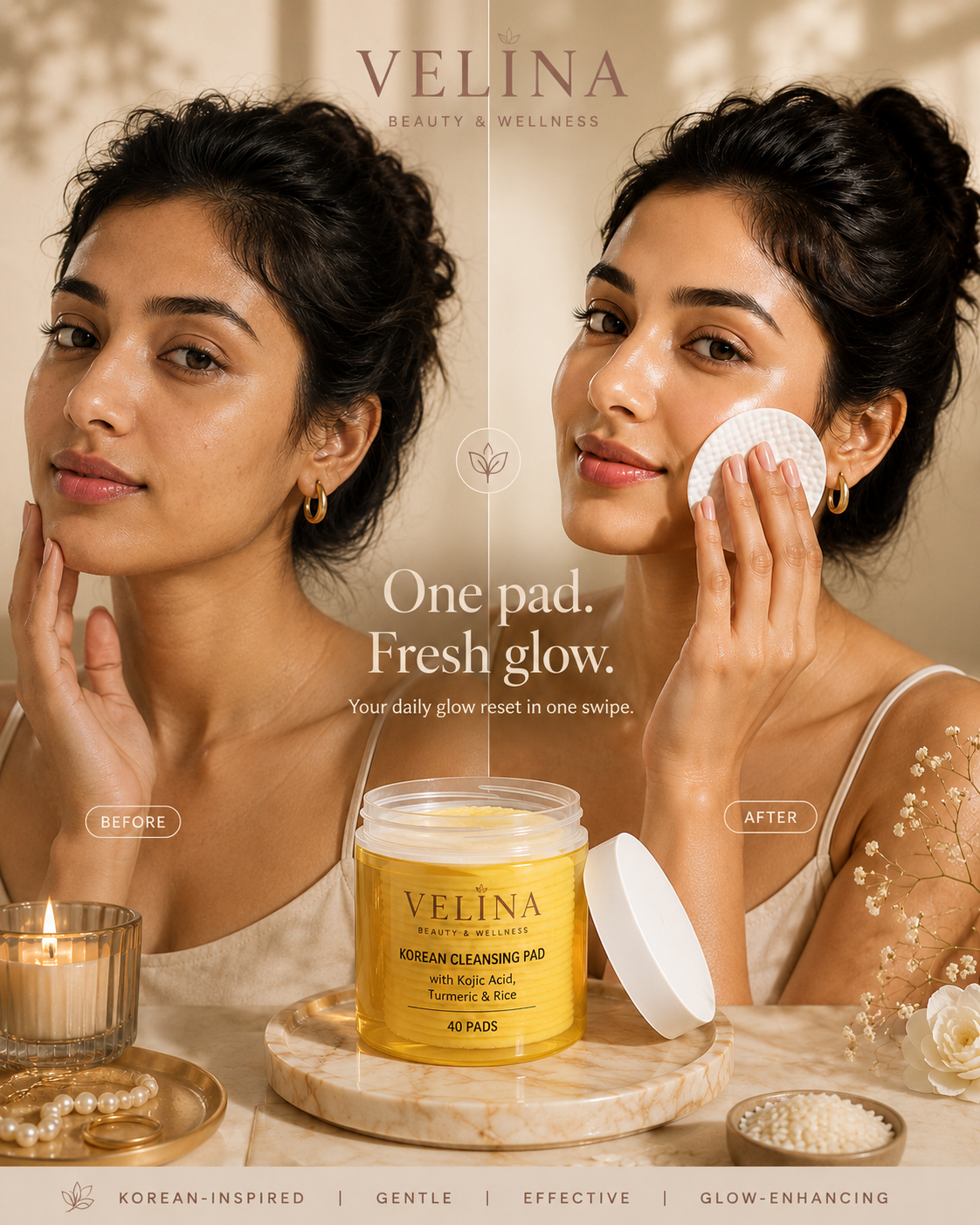 VELINA Glow Reset Cleansing Pads