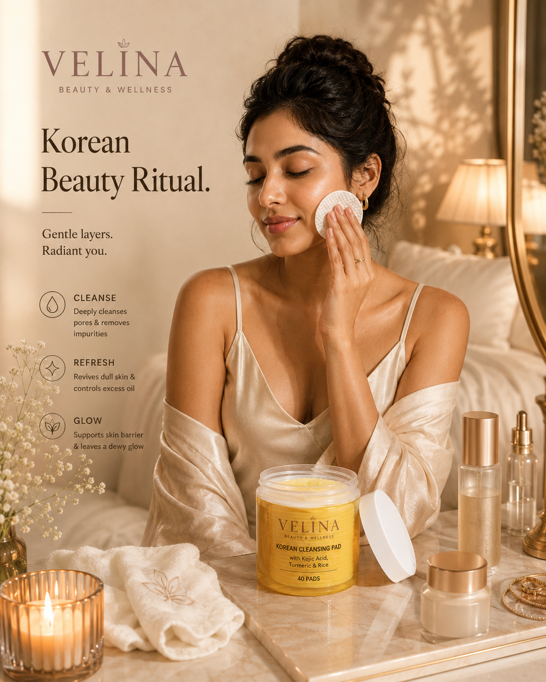 VELINA Glow Reset Cleansing Pads
